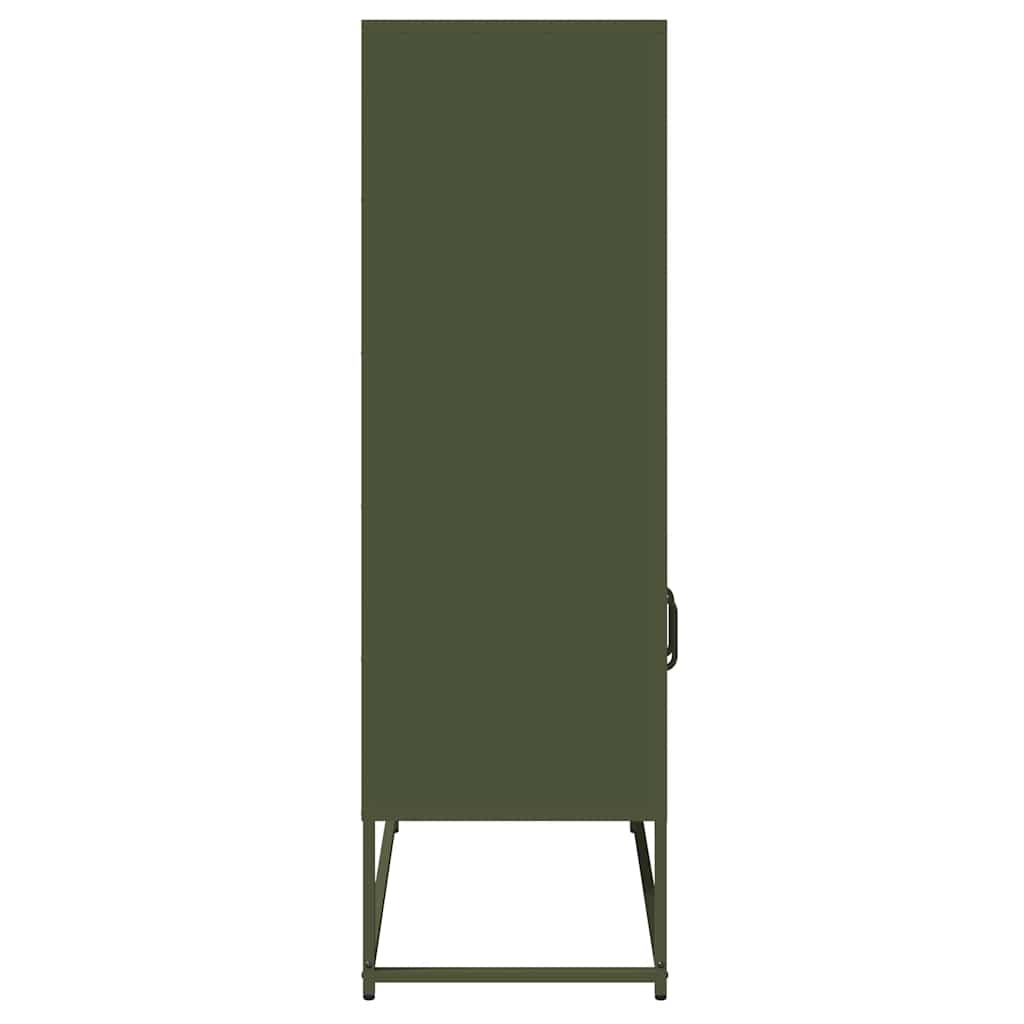 Dulap înalt, verde măsliniu, 68x39x123 cm, oțel GartenMobel Dekor