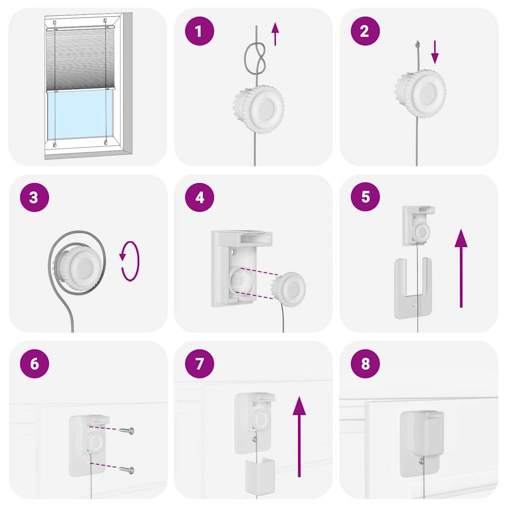 Jaluză plisată Crem 75x100cm Lățime țesătură 74,4 cm GartenMobel Dekor