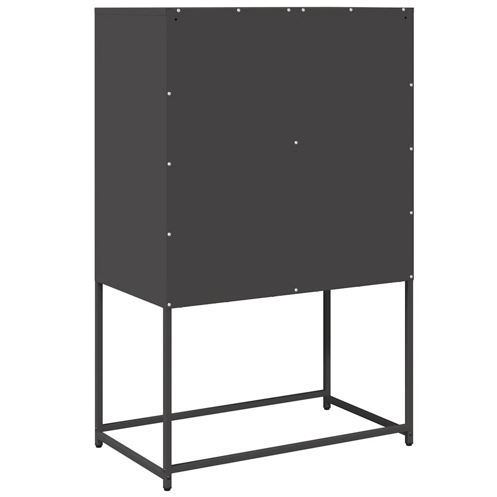 Dulap înalt, negru, 68x39x107 cm, oțel GartenMobel Dekor