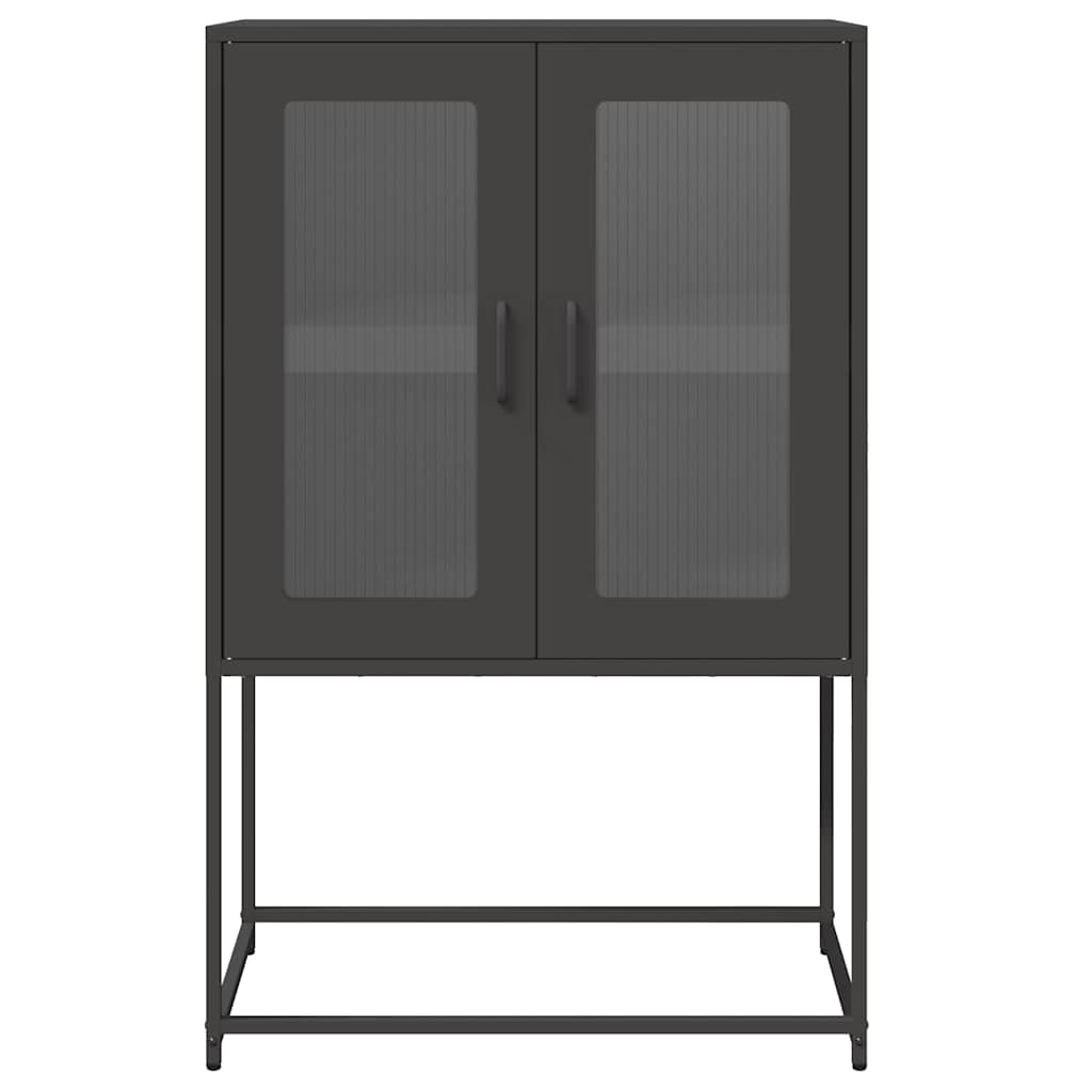 Dulap înalt, negru, 68x39x107 cm, oțel GartenMobel Dekor