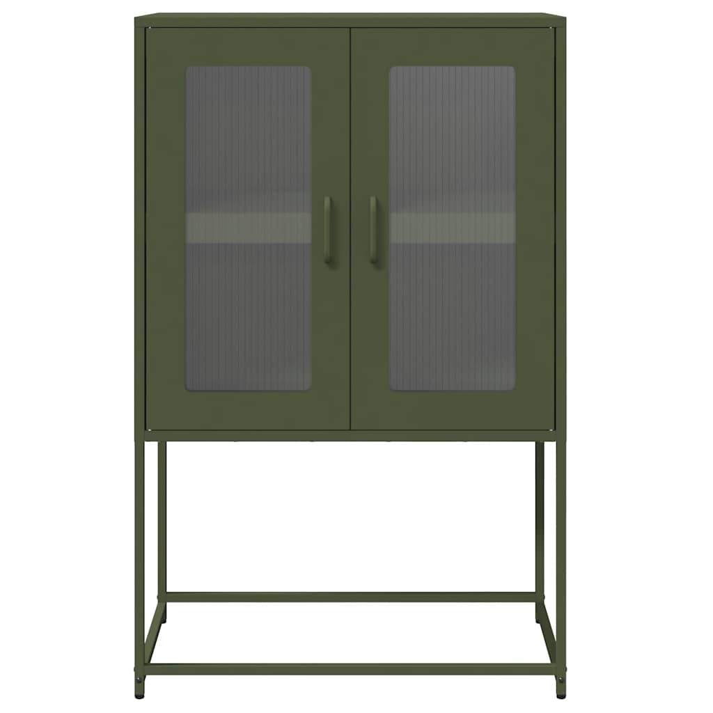 Dulap înalt, verde măsliniu, 68x39x107 cm, oțel GartenMobel Dekor