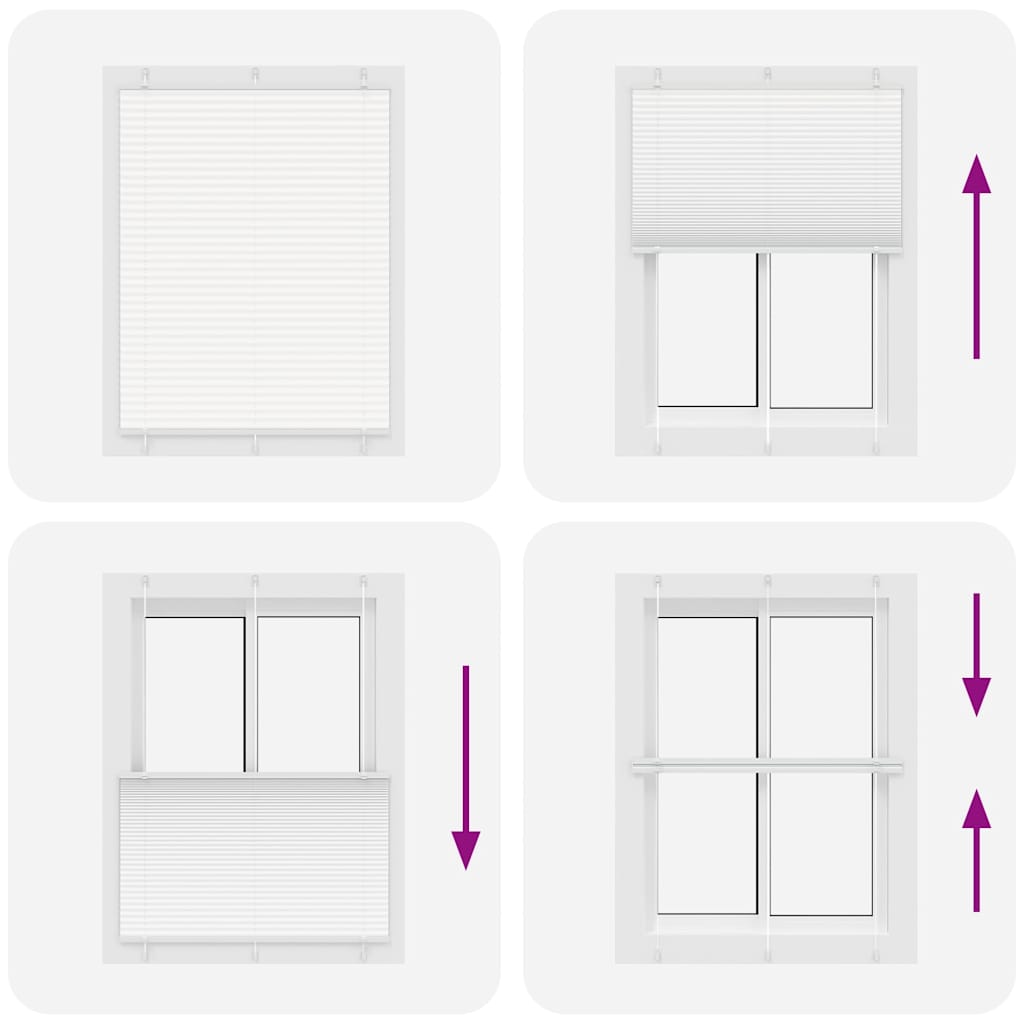 Jaluză plisată alb 105x150 cm Lățime țesătură 104,4 cm GartenMobel Dekor