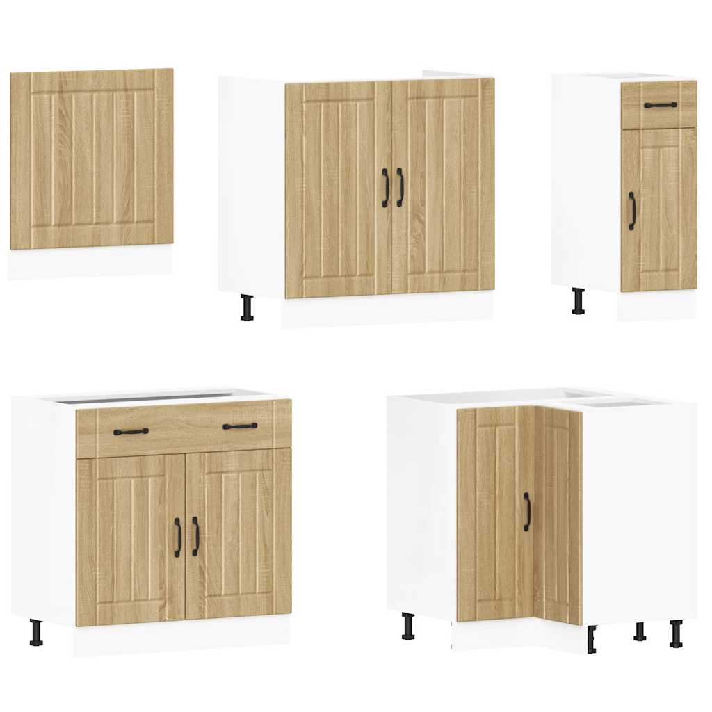 Set dulap de bucătărie din 11 piese „Lucca” lemn stejar Sonoma GartenMobel Dekor