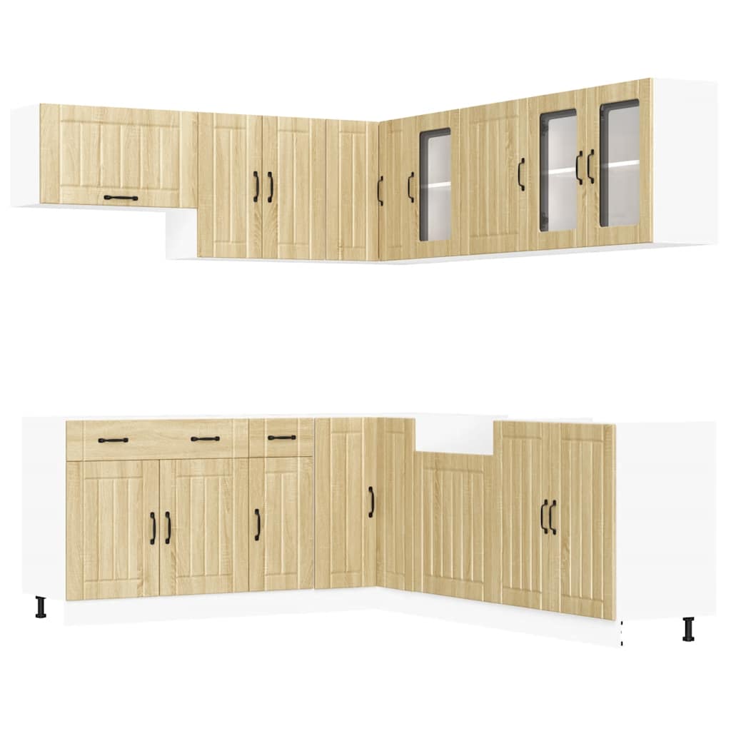 Set dulap de bucătărie din 11 piese „Lucca” lemn stejar Sonoma GartenMobel Dekor