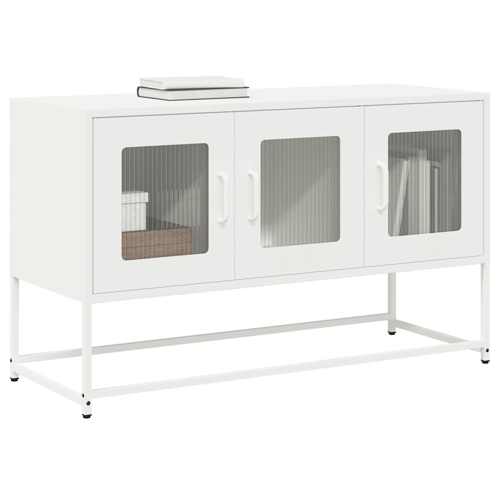 Dulap TV, alb, 100,5x39x60,5 cm, oțel laminat la rece GartenMobel Dekor