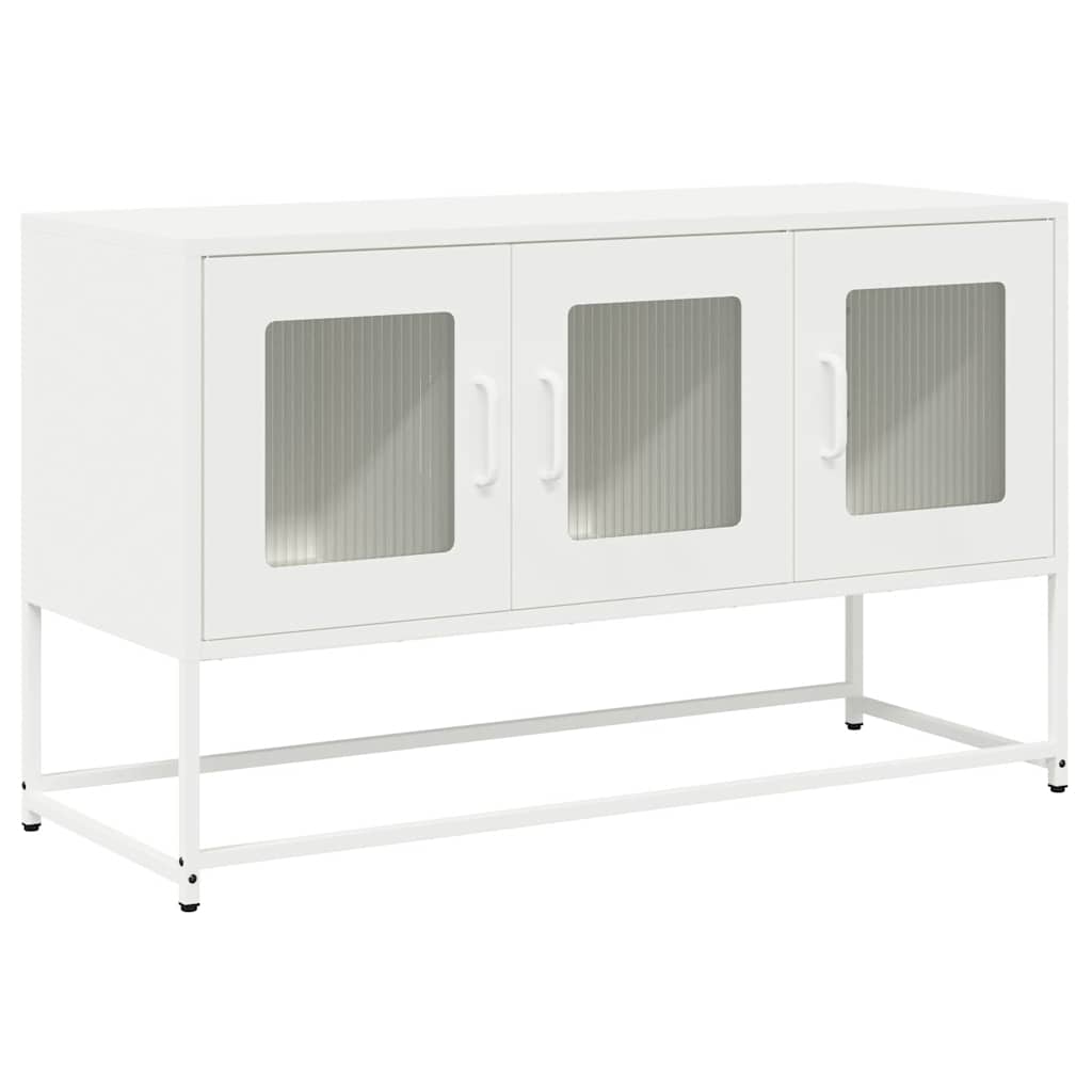 Dulap TV, alb, 100,5x39x60,5 cm, oțel laminat la rece GartenMobel Dekor
