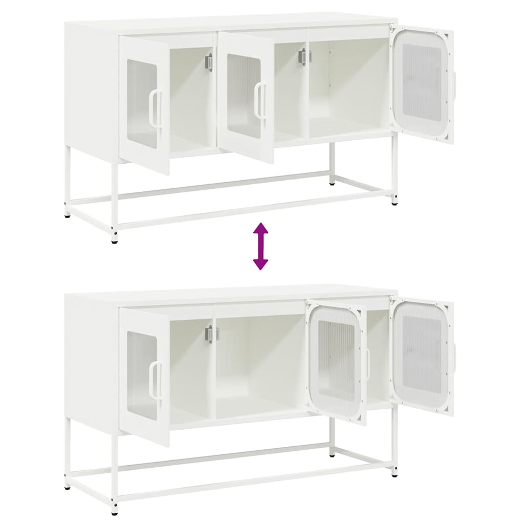 Dulap TV, alb, 100,5x39x60,5 cm, oțel laminat la rece GartenMobel Dekor