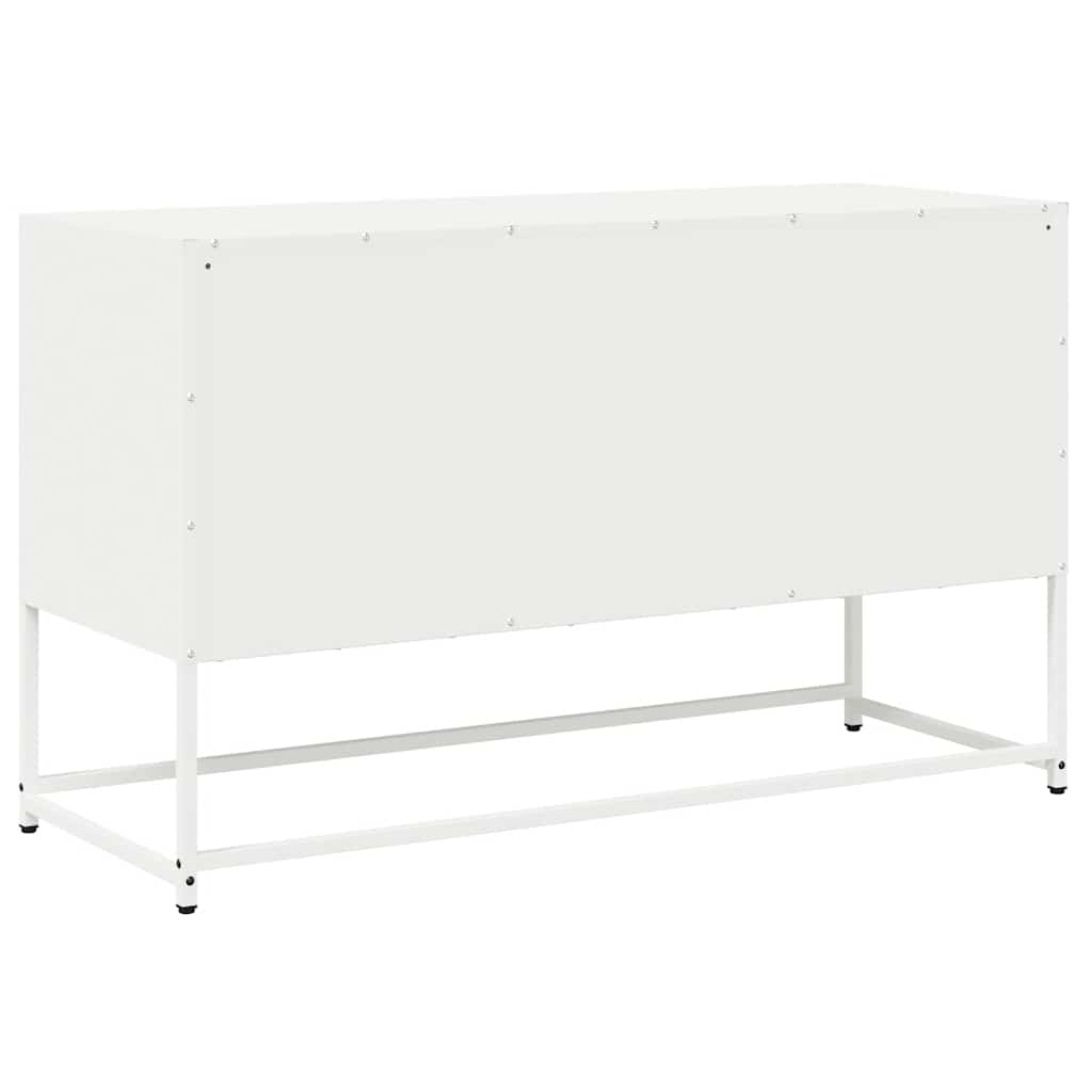 Dulap TV, alb, 100,5x39x60,5 cm, oțel laminat la rece GartenMobel Dekor