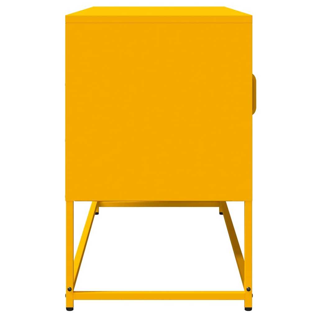 Dulap TV, galben muștar, 100,5x39x60,5 cm, oțel laminat la rece GartenMobel Dekor