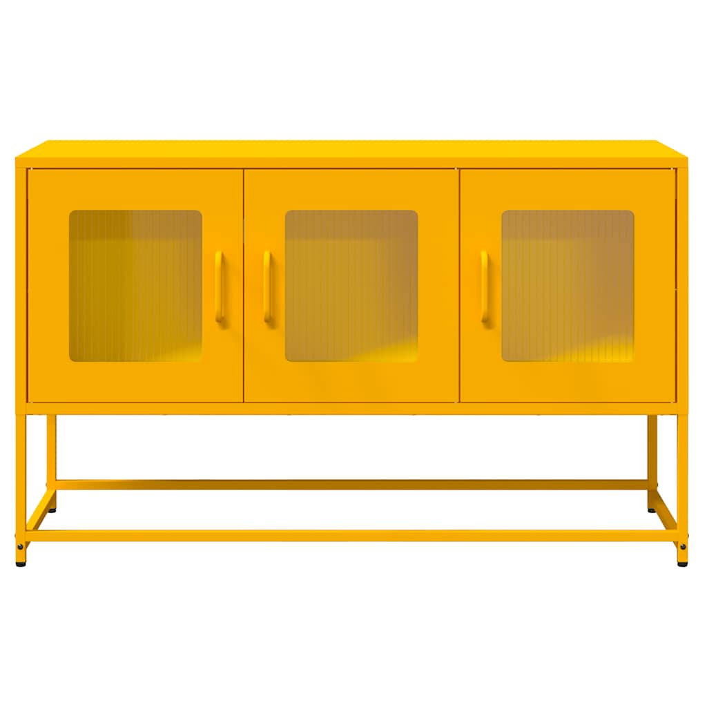 Dulap TV, galben muștar, 100,5x39x60,5 cm, oțel laminat la rece GartenMobel Dekor