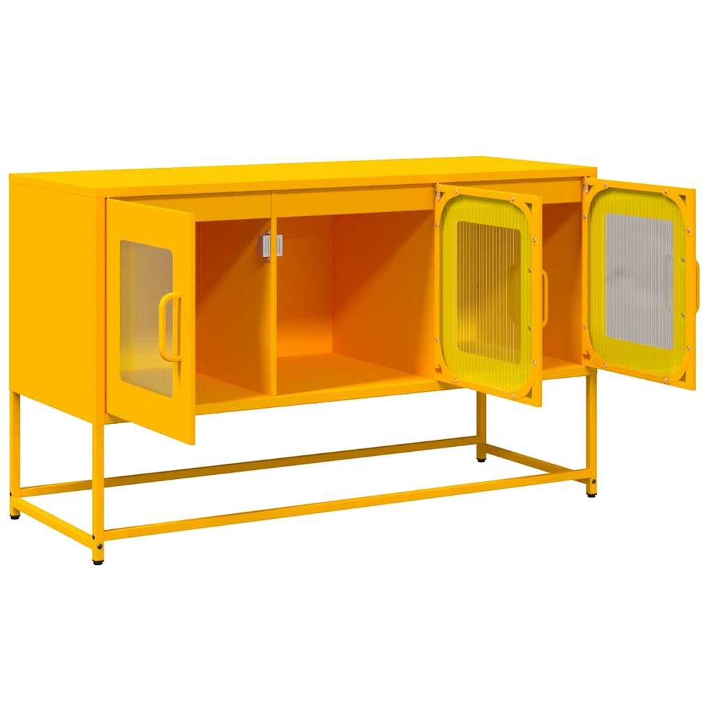 Dulap TV, galben muștar, 100,5x39x60,5 cm, oțel laminat la rece GartenMobel Dekor