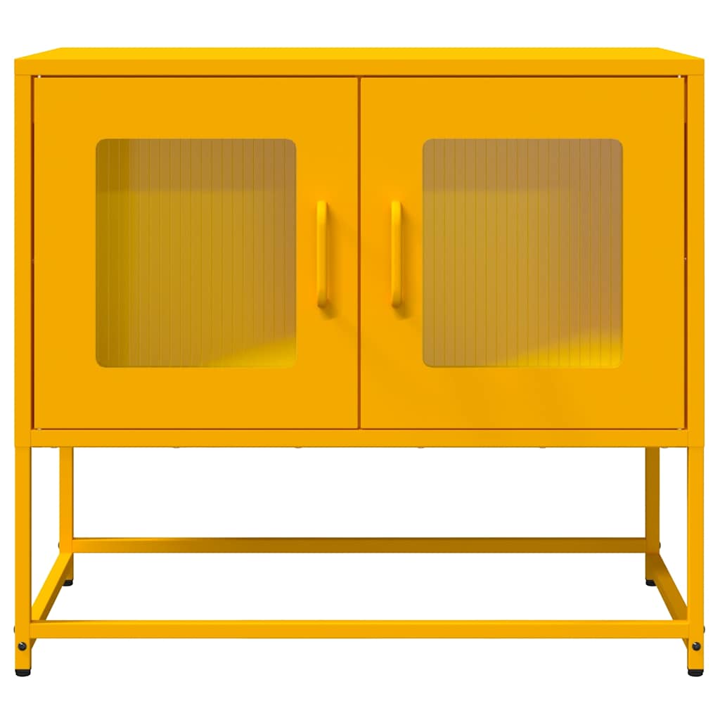 Dulap TV, galben muștar, 68x39x60,5 cm, oțel laminat la rece GartenMobel Dekor