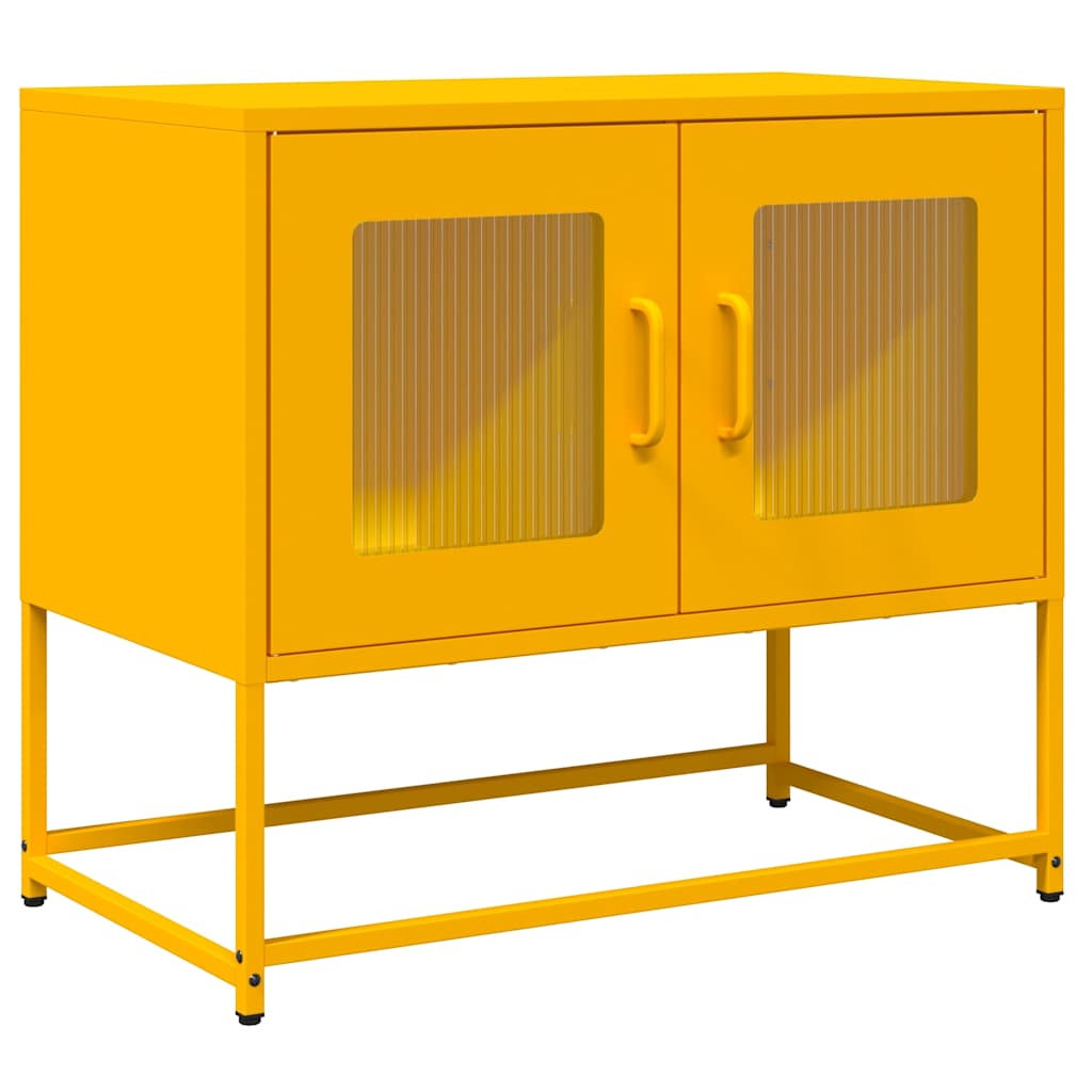Dulap TV, galben muștar, 68x39x60,5 cm, oțel laminat la rece GartenMobel Dekor