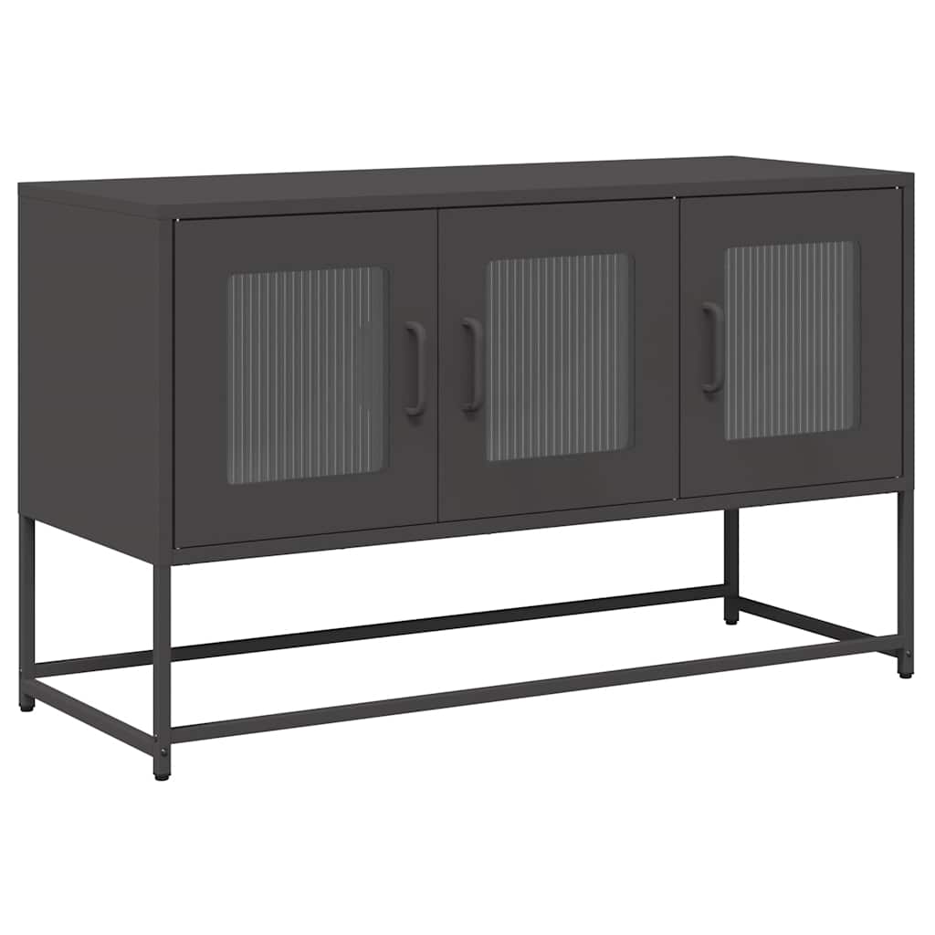 Dulap TV, negru, 100,5x39x60,5 cm, oțel laminat la rece GartenMobel Dekor