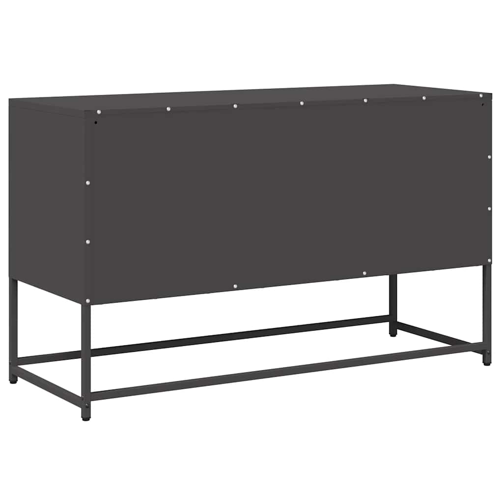 Dulap TV, negru, 100,5x39x60,5 cm, oțel laminat la rece GartenMobel Dekor