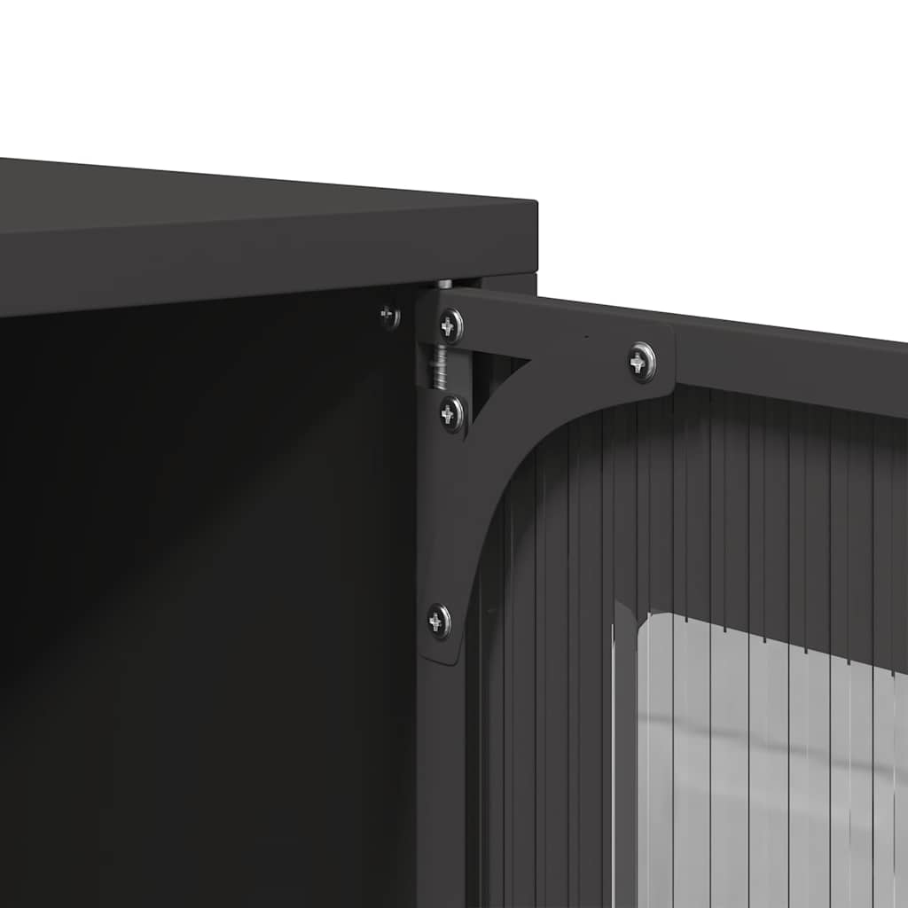 Dulap TV, negru, 100,5x39x60,5 cm, oțel laminat la rece GartenMobel Dekor