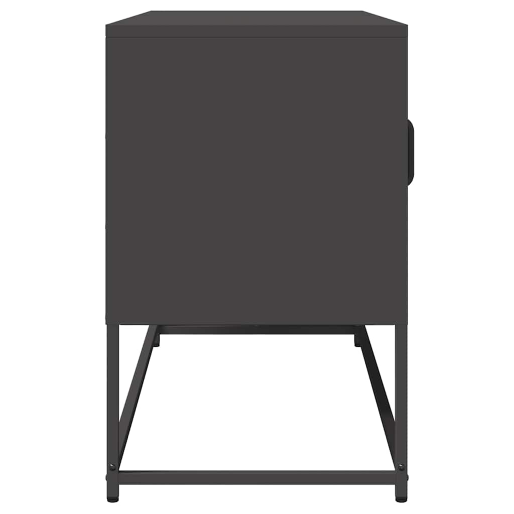 Dulap TV, negru, 100,5x39x60,5 cm, oțel laminat la rece GartenMobel Dekor