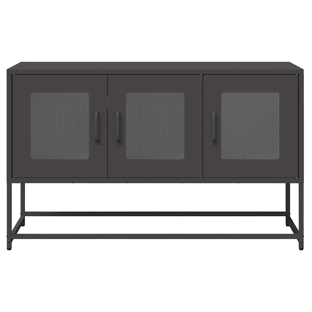 Dulap TV, negru, 100,5x39x60,5 cm, oțel laminat la rece GartenMobel Dekor