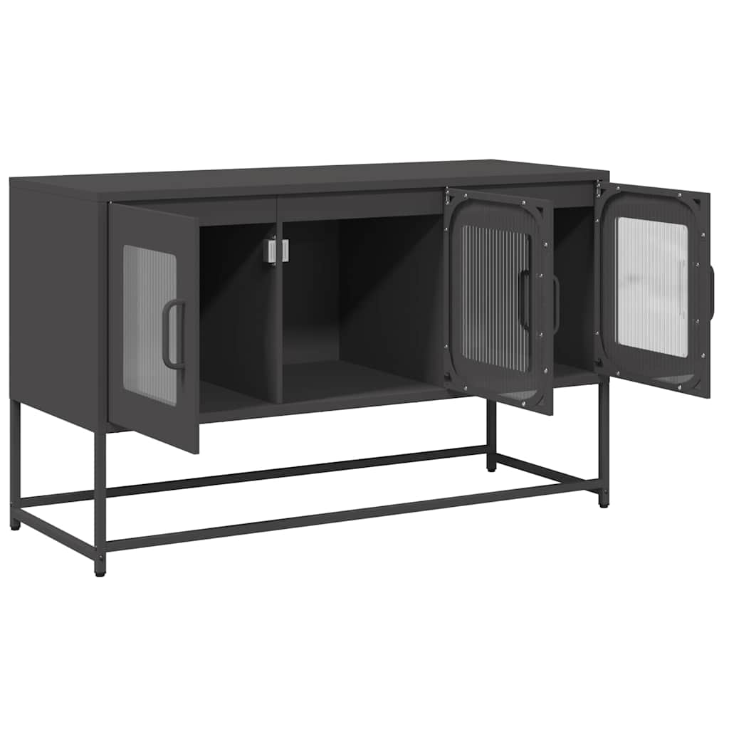 Dulap TV, negru, 100,5x39x60,5 cm, oțel laminat la rece GartenMobel Dekor