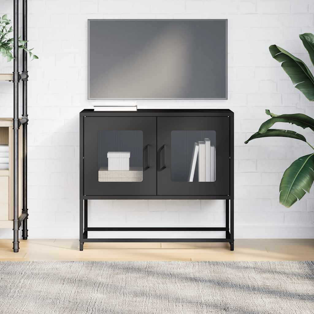 Dulap TV, negru, 68x39x60,5 cm, oțel laminat la rece GartenMobel Dekor