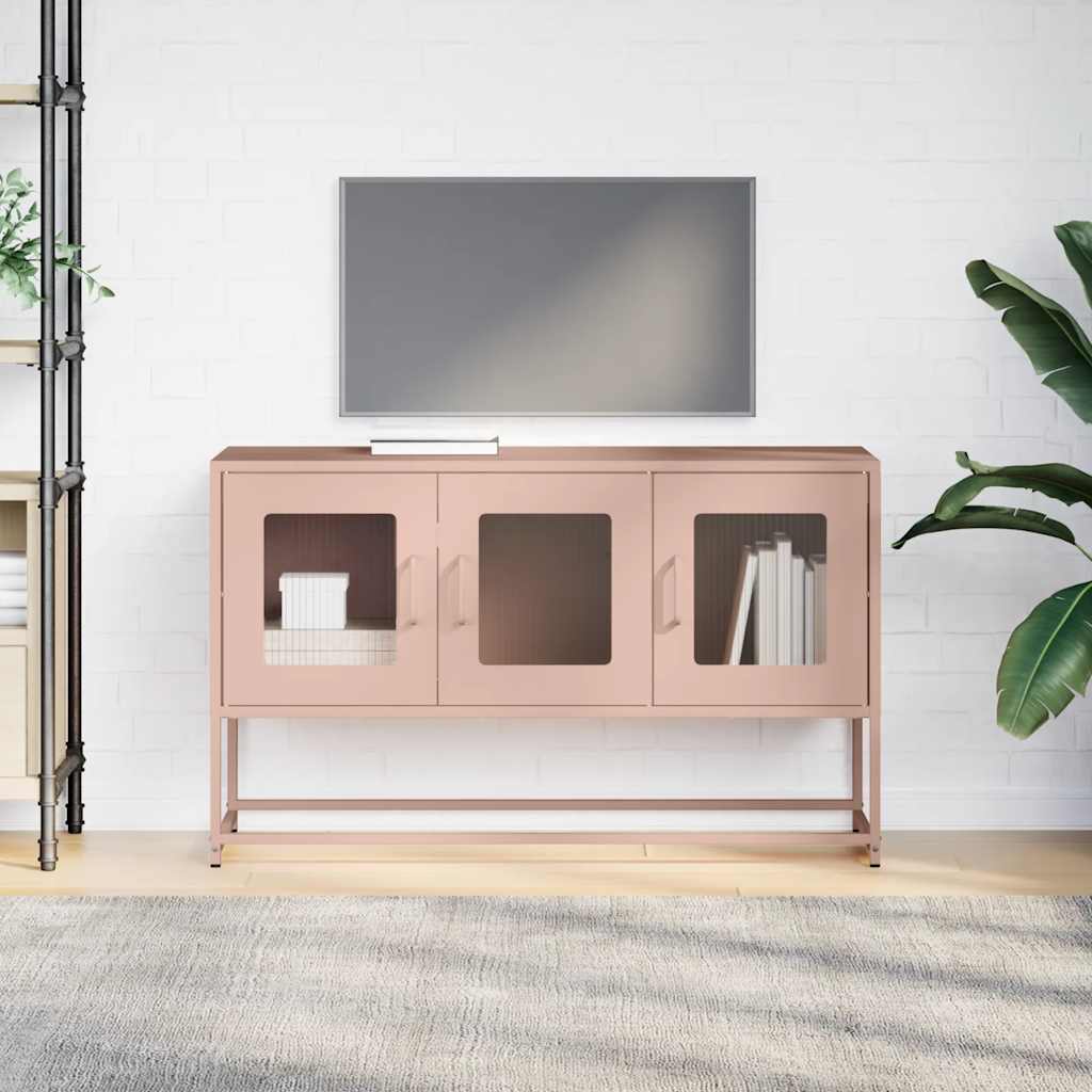 Dulap TV, roz, 100,5x39x60,5 cm, oțel laminat la rece GartenMobel Dekor