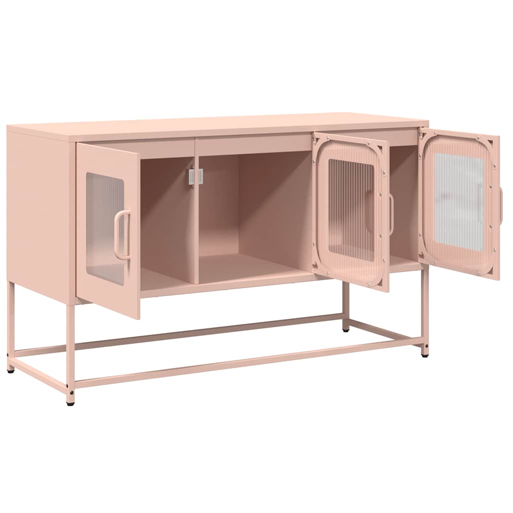 Dulap TV, roz, 100,5x39x60,5 cm, oțel laminat la rece GartenMobel Dekor
