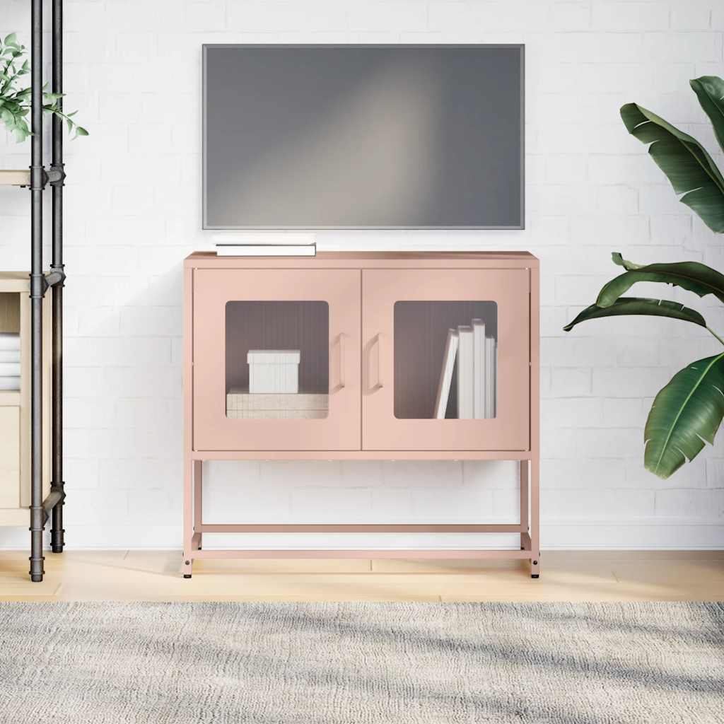 Dulap TV, roz, 68x39x60,5 cm, oțel laminat la rece GartenMobel Dekor