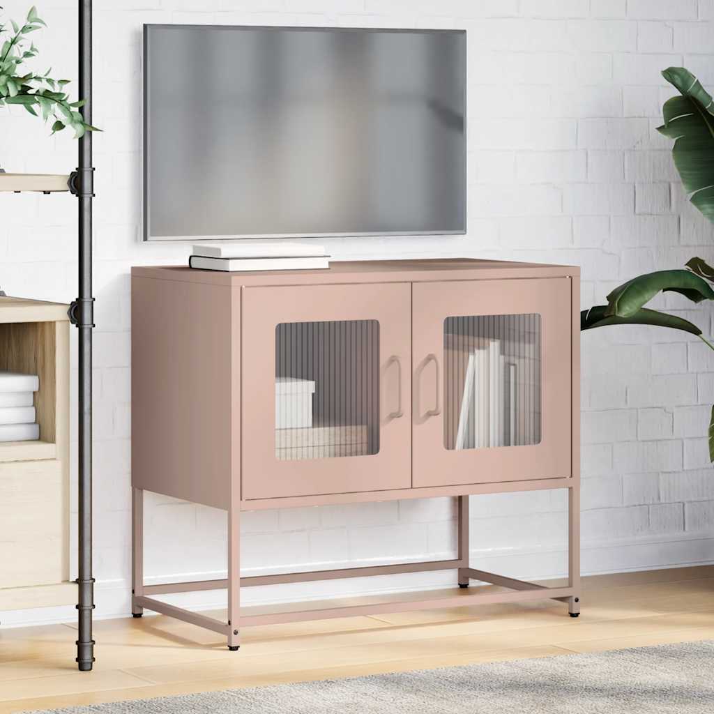 Dulap TV, roz, 68x39x60,5 cm, oțel laminat la rece GartenMobel Dekor