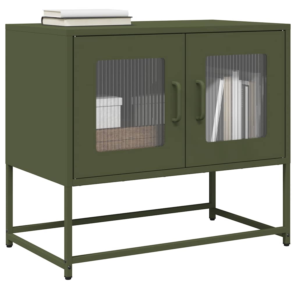 Dulap TV, verde măsliniu, 68x39x60,5 cm, oțel laminat la rece GartenMobel Dekor