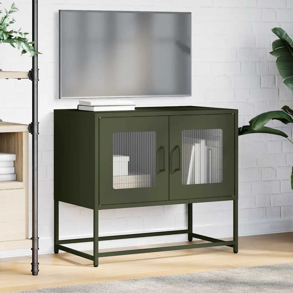 Dulap TV, verde măsliniu, 68x39x60,5 cm, oțel laminat la rece GartenMobel Dekor