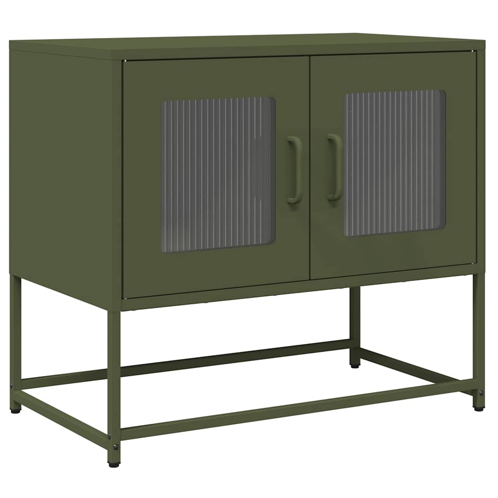 Dulap TV, verde măsliniu, 68x39x60,5 cm, oțel laminat la rece GartenMobel Dekor