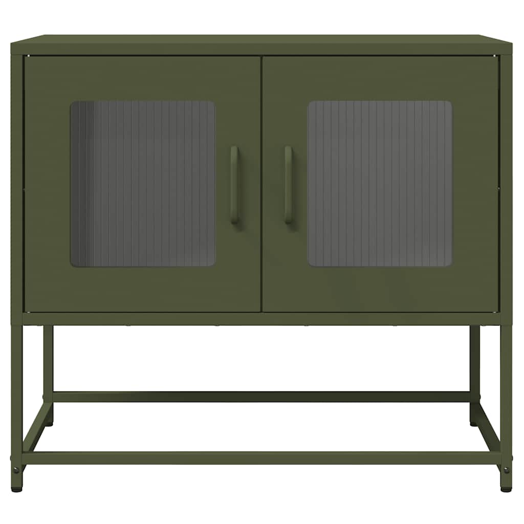 Dulap TV, verde măsliniu, 68x39x60,5 cm, oțel laminat la rece GartenMobel Dekor