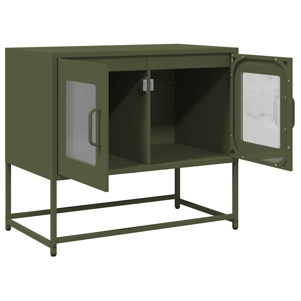 Dulap TV, verde măsliniu, 68x39x60,5 cm, oțel laminat la rece GartenMobel Dekor