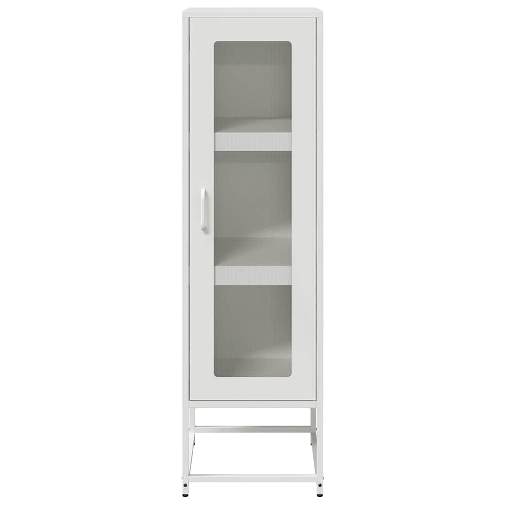 Dulap înalt, alb, 36x39x123 cm, oțel laminat la rece GartenMobel Dekor