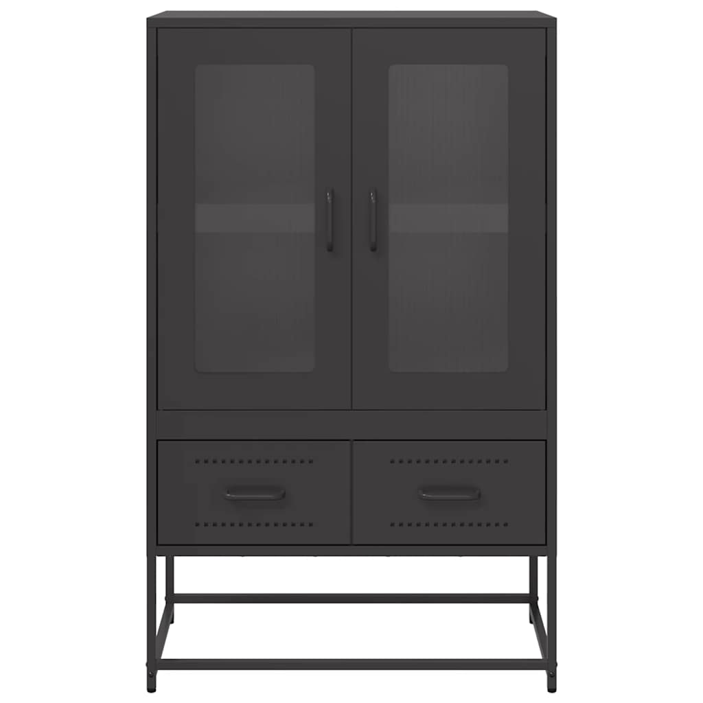 Dulap înalt, negru, 68x39x111,5 cm, oțel GartenMobel Dekor