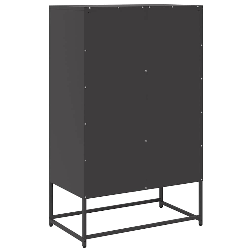 Dulap înalt, negru, 68x39x111,5 cm, oțel GartenMobel Dekor