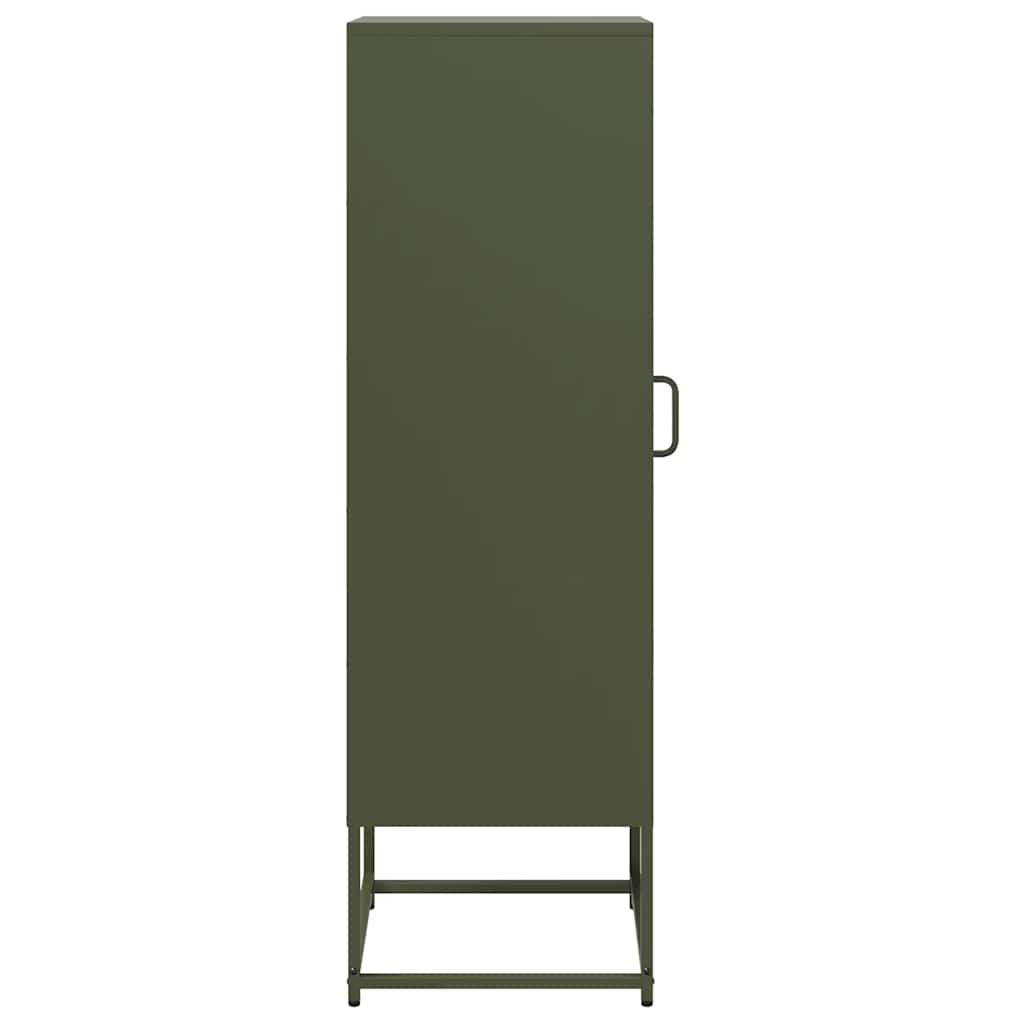 Dulap înalt, verde măsliniu, 36x39x123 cm, oțel laminat rece GartenMobel Dekor
