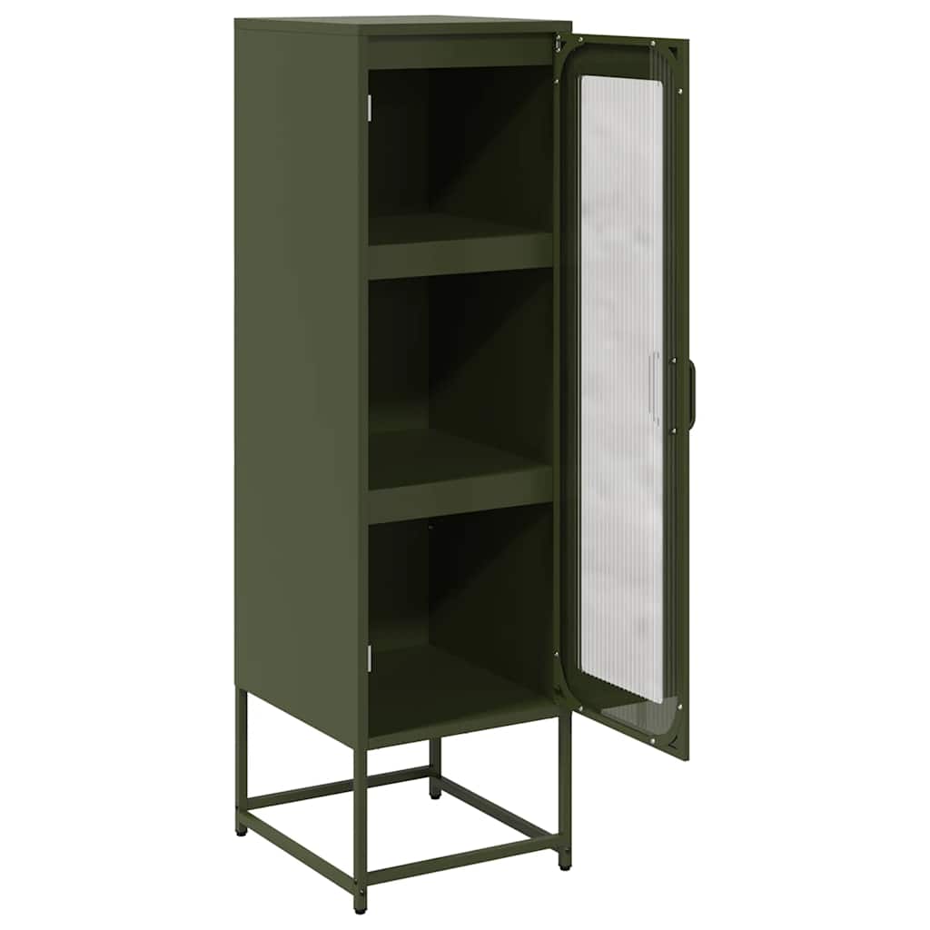 Dulap înalt, verde măsliniu, 36x39x123 cm, oțel laminat rece GartenMobel Dekor