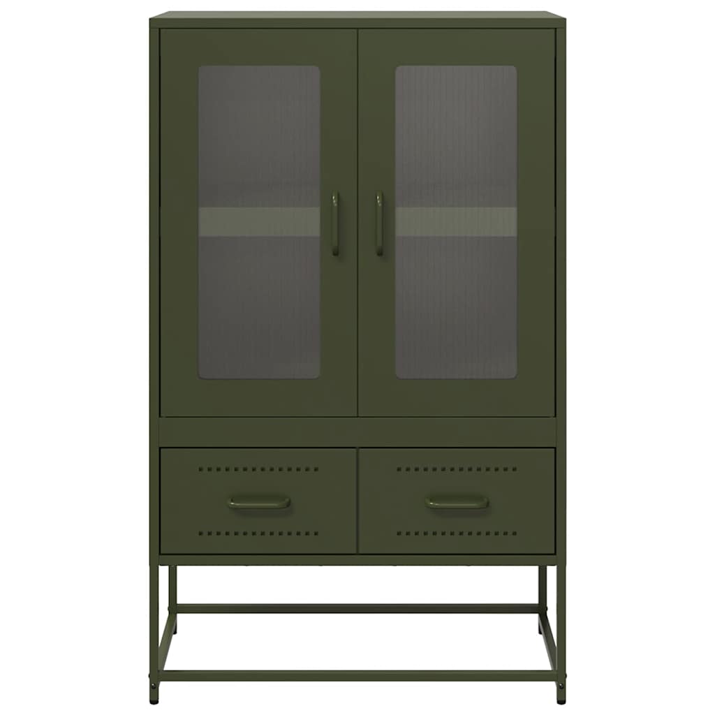 Dulap înalt, verde măsliniu, 68x39x111,5 cm, oțel GartenMobel Dekor