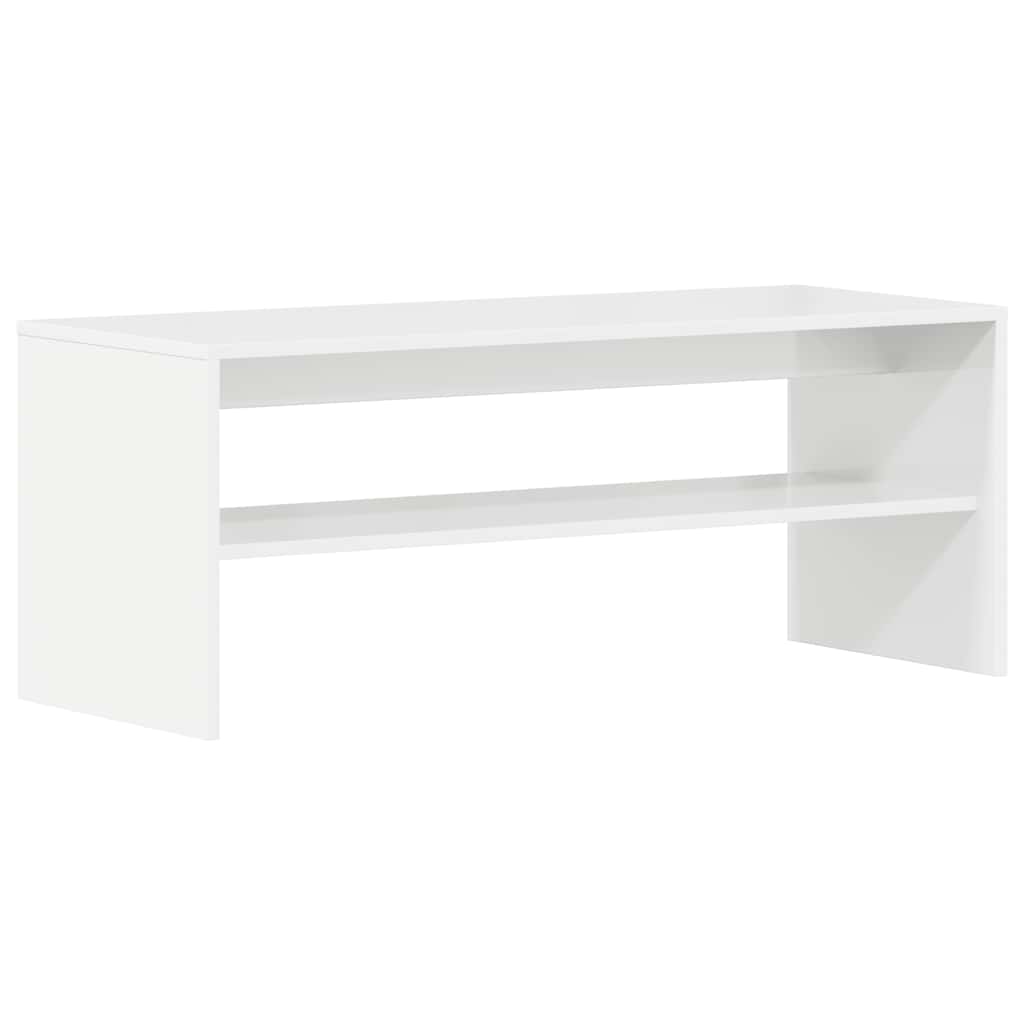 Comodă TV, alb lucios, 100 x 40 x 40 cm, PAL GartenMobel Dekor