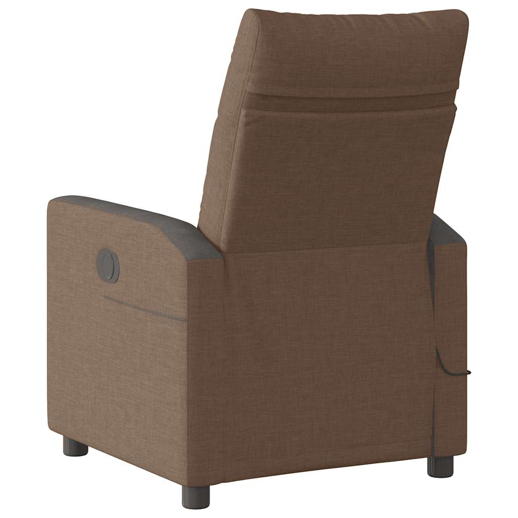 Fotoliu electric de masaj rabatabil, maro, textil GartenMobel Dekor