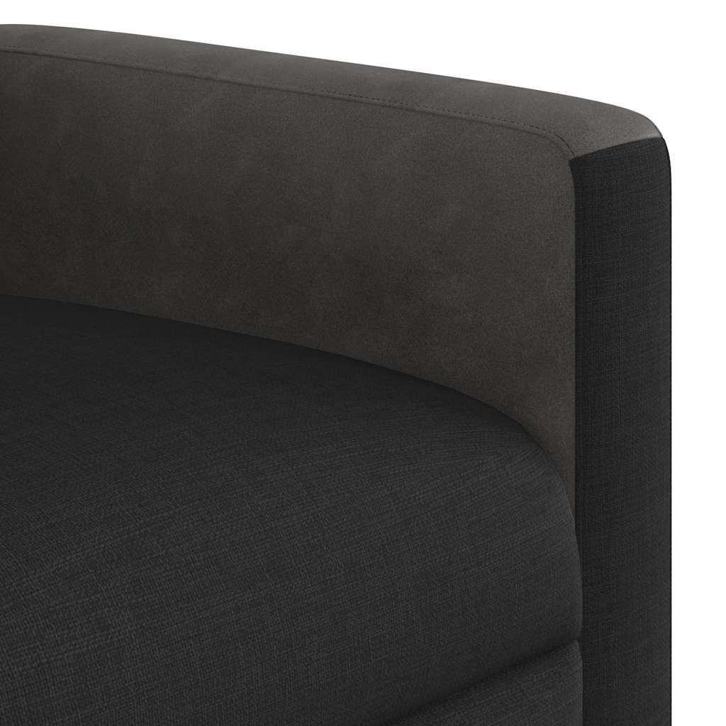 Fotoliu electric de masaj rabatabil, negru, textil GartenMobel Dekor