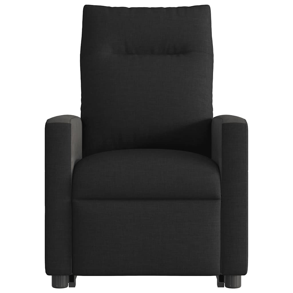 Fotoliu electric de masaj rabatabil cu ridicare, negru, textil GartenMobel Dekor