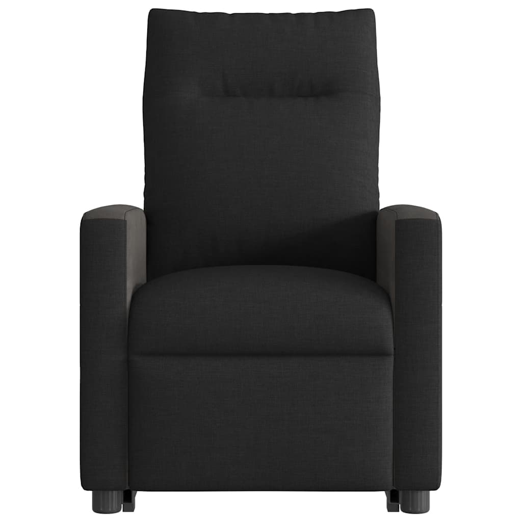 Fotoliu rabatabil de masaj, cu ridicare, negru, material textil GartenMobel Dekor