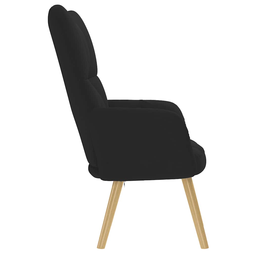 Scaun de relaxare, negru, material textil GartenMobel Dekor