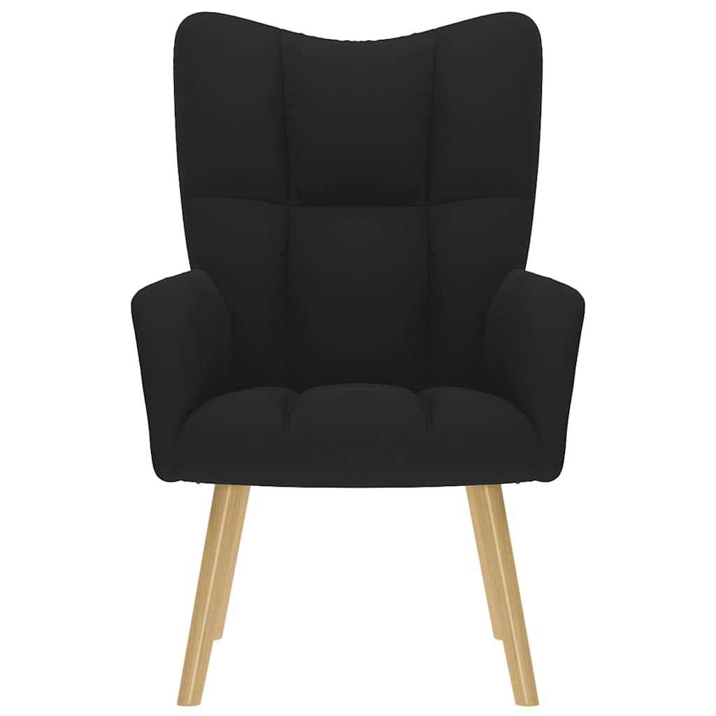 Scaun de relaxare, negru, material textil GartenMobel Dekor