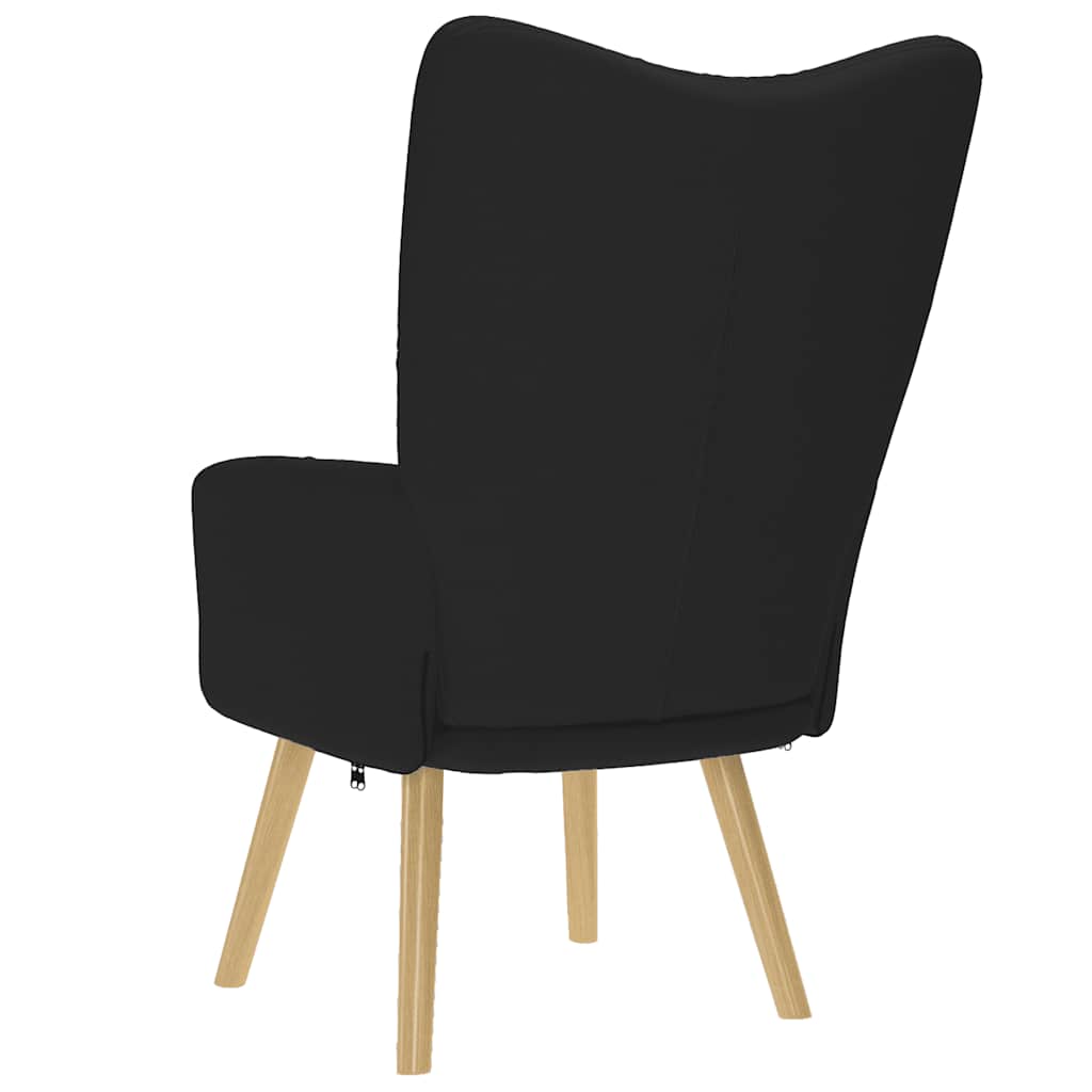 Scaun de relaxare, negru, material textil GartenMobel Dekor