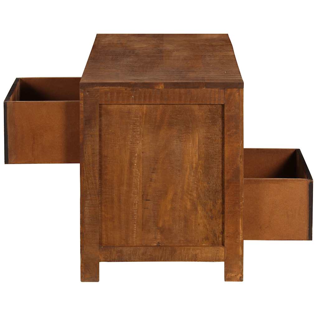 Măsuță de cafea cu 2 sertare, 90x40x50 cm, lemn masiv de mango GartenMobel Dekor