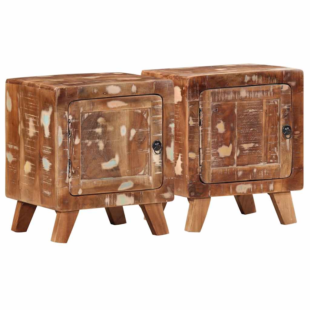 Noptiera 2 buc 40x32x46 cm lemn masiv recuperat GartenMobel Dekor