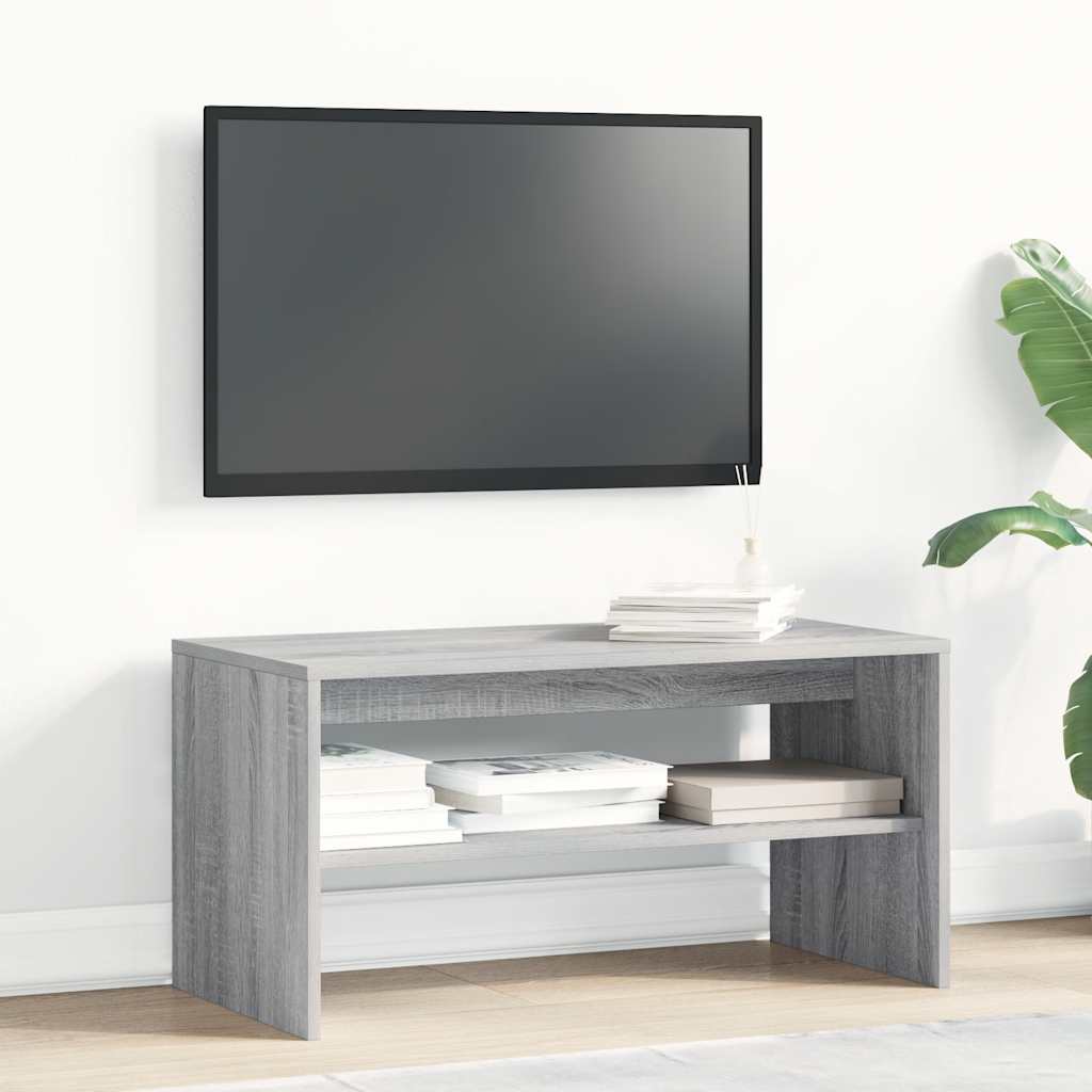Comodă TV, gri sonoma, 80x40x40 cm, lemn prelucrat GartenMobel Dekor